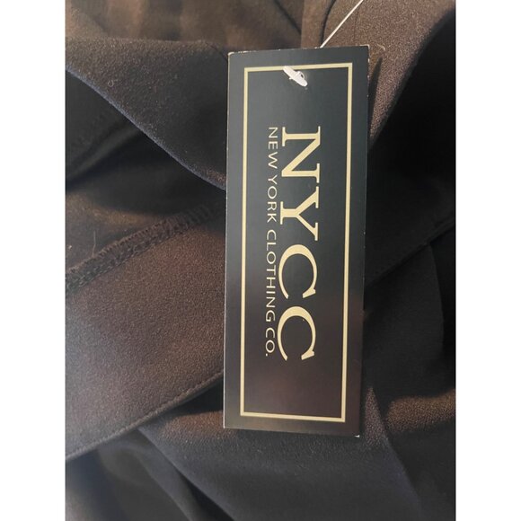 NYCC Womens Black Dress Pants Plus Sz 22W Pull On Elastic Waist Tie Belt Career - Picture 6 of 7